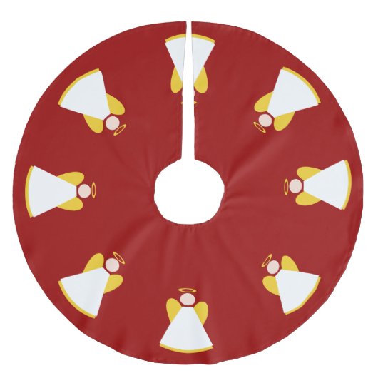 Kerstvakantie engelen rood goud wit Xmas Kerstboom Rok (Voorkant)