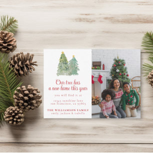 Kerstvakantie familie foto Bewegende aankondiging