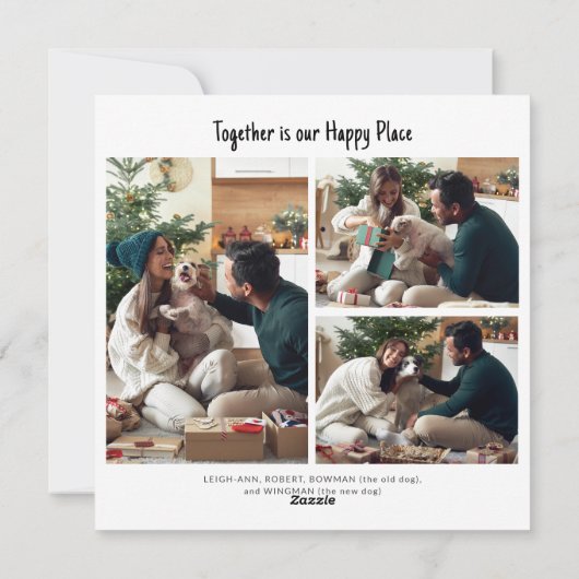 Kerstvakantie familie Pet Photo Groeten Kaart (Achterkant)