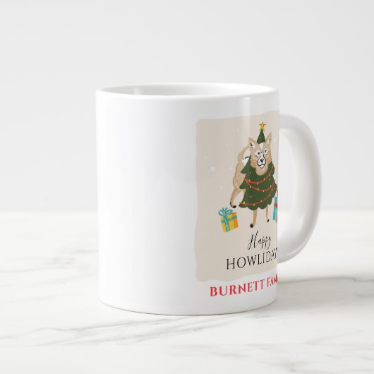 Kerstvakantie Familie Reünie Hond Hoe-wijdagen Grote Koffiekop (Voorkant rechts)