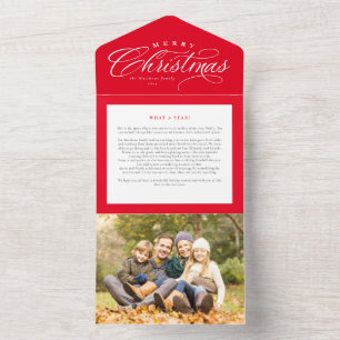 Kerstvakantie familie update driezijdige kaart