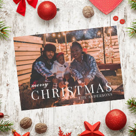 Kerstvakantie familie viering kaart