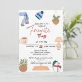 Kerstvakantie Favoriete dingen feestelijke favorie Kaart (Staand voorkant)