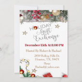 Kerstvakantie Feest Cadeau Uitwisseling Kaart (Voorkant)