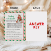 Kerstvakantie Feest Codekraker Spel Feestdagenkaart