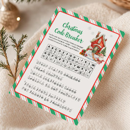 Kerstvakantie Feest Codekraker Spel Feestdagenkaart