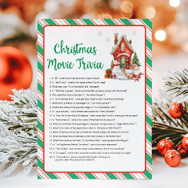 Kerstvakantie Feest Film Trivia Spel Feestdagenkaart