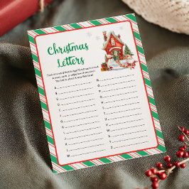 Kerstvakantie Feest Letterspel Feestdagenkaart
