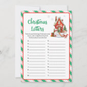 Kerstvakantie Feest Letterspel Feestdagenkaart (Voorkant)