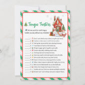Kerstvakantie Feest Tong Twisters Spel Feestdagenkaart (Voorkant)