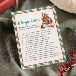 Kerstvakantie Feest Tongwistelaars Spel Feestdagenkaart