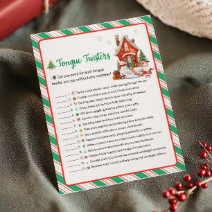 Kerstvakantie Feest Tongwistelaars Spel Feestdagenkaart