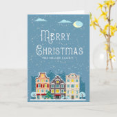 Kerstvakantie feestdag foto gevouwen kaart (Gele Bloem)