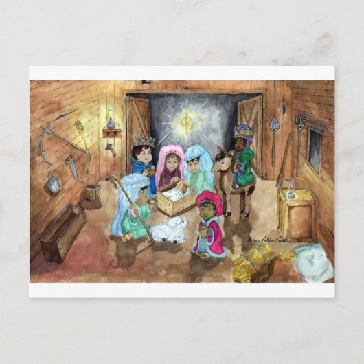 kerstvakantie feestdagenkaart (Voorkant)