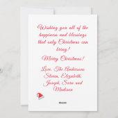 kerstvakantie feestdagenkaart (Achterkant)