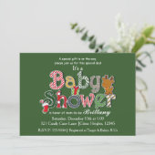 Kerstvakantie Feestelijke BABY SHOWER Uitnodiginge Kaart (Staand voorkant)