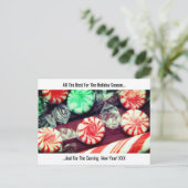 Kerstvakantie feestelijke Candy Cane & harde snoep Feestdagenkaart (Staand voorkant)
