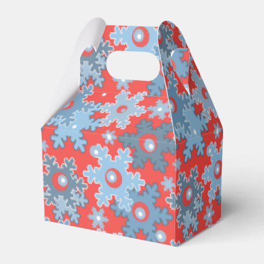 Kerstvakantie feestelijke wintersneeuwvlokken held bedankdoosjes (Achterkant)