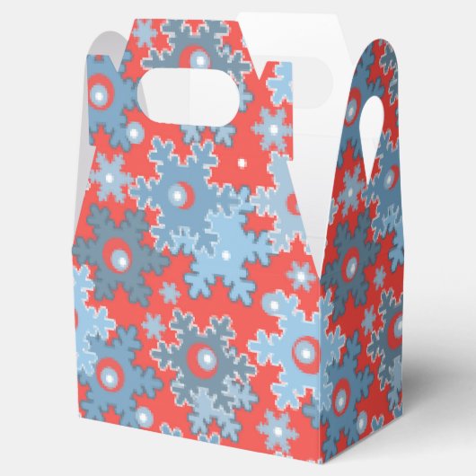 Kerstvakantie feestelijke wintersneeuwvlokken held bedankdoosjes (Geopend)