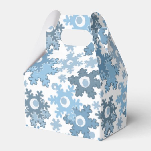 Kerstvakantie feestelijke wintersneeuwvlokken held bedankdoosjes (Achterkant)