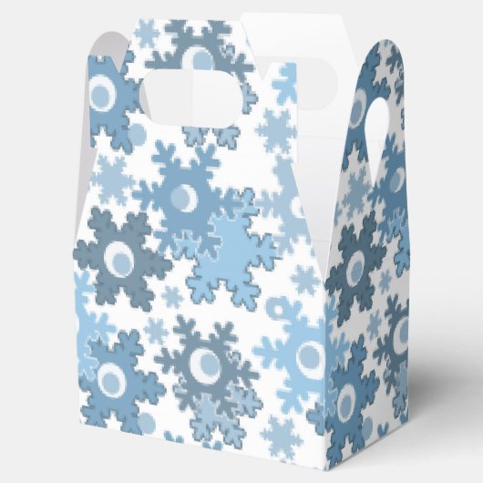 Kerstvakantie feestelijke wintersneeuwvlokken held bedankdoosjes (Geopend)