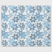 Kerstvakantie feestelijke wintersneeuwvlokken held cadeaupapier (Vlak)