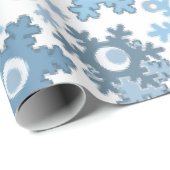 Kerstvakantie feestelijke wintersneeuwvlokken held cadeaupapier (Rol Hoek)