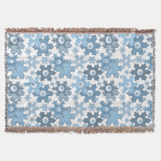 Kerstvakantie feestelijke wintersneeuwvlokken held deken (Voorkant)