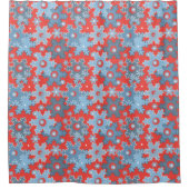 Kerstvakantie feestelijke wintersneeuwvlokken held douchegordijn (Voorkant)