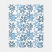 Kerstvakantie feestelijke wintersneeuwvlokken held fleece deken (Voorkant)