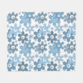 Kerstvakantie feestelijke wintersneeuwvlokken held fleece deken (Voorkant (Horizontaal))