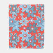 Kerstvakantie feestelijke wintersneeuwvlokken held fleece deken (Voorkant)