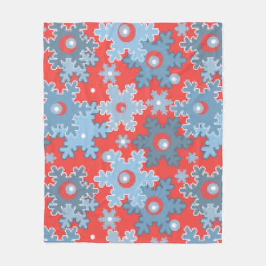 Kerstvakantie feestelijke wintersneeuwvlokken held fleece deken (Voorkant)