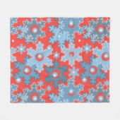 Kerstvakantie feestelijke wintersneeuwvlokken held fleece deken (Voorkant (Horizontaal))