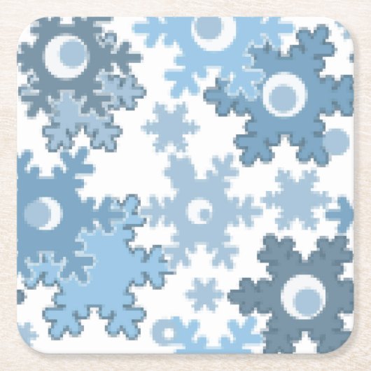 Kerstvakantie feestelijke wintersneeuwvlokken held kartonnen onderzetters (Voorkant)