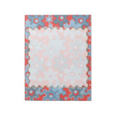 Kerstvakantie feestelijke wintersneeuwvlokken held notitieblok (Linkerzijde)