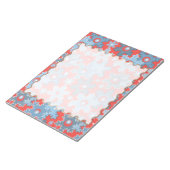 Kerstvakantie feestelijke wintersneeuwvlokken held notitieblok (Schuin)