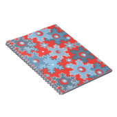 Kerstvakantie feestelijke wintersneeuwvlokken held notitieboek (Rechterzijde)