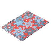 Kerstvakantie feestelijke wintersneeuwvlokken held notitieboek (Linkerzijde)