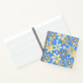 Kerstvakantie feestelijke wintersneeuwvlokken held notitieboek (Binnen)