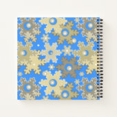 Kerstvakantie feestelijke wintersneeuwvlokken held notitieboek (Achterkant)