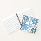 Kerstvakantie feestelijke wintersneeuwvlokken held notitieboek (Binnen)