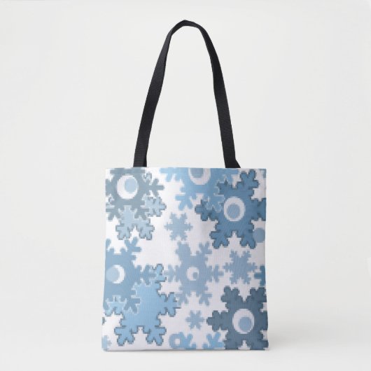 Kerstvakantie feestelijke wintersneeuwvlokken held tote bag (Voorkant)