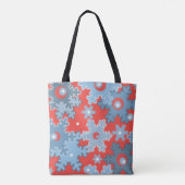 Kerstvakantie feestelijke wintersneeuwvlokken held tote bag (Achterkant)