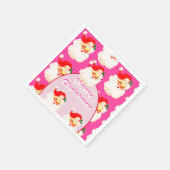 Kerstvakantie feestje Kerstman Roze Servet (Hoek)