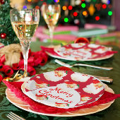 Kerstvakantie feestje Sinterklaas rood Papieren Bordje