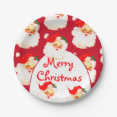 Kerstvakantie feestje Sinterklaas rood Papieren Bordje (Voorkant)