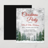 Kerstvakantie feestje Zilver Winter Wonderland (Voorkant / Achterkant)