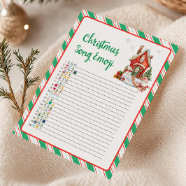 Kerstvakantie Feestlied Emoji Feestdagenkaart