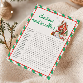 Kerstvakantie Feestwoord Scrabble Spel Feestdagenkaart